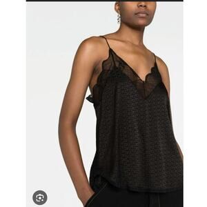 Zadig & Voltaire Christy's Jac Lace Black Camisole Size: S/M